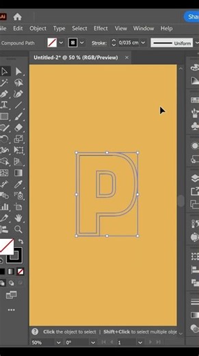 Halftone 3D Text Effect in Illustrator! 🟡 #Shorts