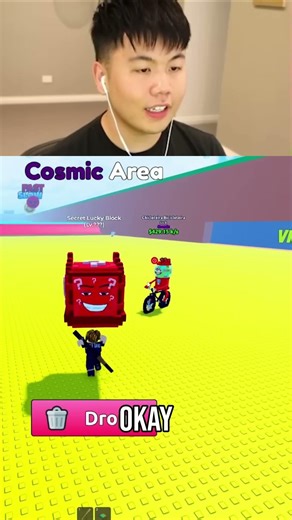 Found a CURSED Lucky Block in Roblox Cosmic Area! #shorts