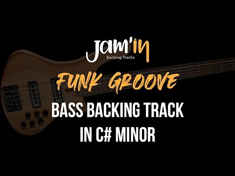 Funk Groove Bass Backing Track in C# Minor