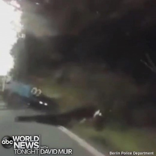 IT CAN WAIT: Authorities released new footage showing the moment a driver who was allegedly texting while driving slammed into a utility pole, suffering minor injuries and earning a citation; police again are warning drivers not to text and drive. https://abcn.ws/2yW00ZE | ABC World News Tonight with David Muir