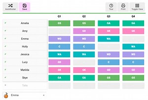 AutoRoster for Netball: Generate netball rosters with ease