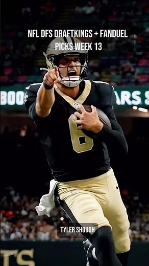 NFL DFS DraftKings + FanDuel Picks Week 13 🏈#nflweek13 #shorts