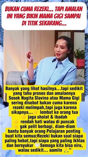 Pelajaran Penting Amalan Mama Gigi Sampai diTitik Ini?! #mamagigi #nagita #raffiahmad #keluargaartis