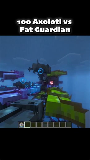Minecraft 100 Axolotl vs Fat Guardian