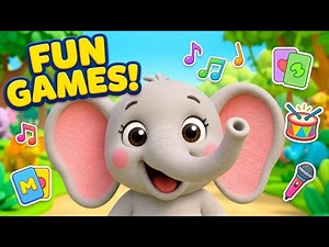 Learn Animals with Ellie | Elephant Songs, Sounds & Interactive Games!