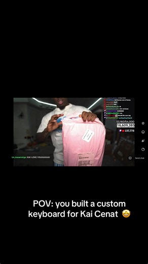 Custom Keyboard for Kai Cenat — Exclusive 1 of 1 Reaction