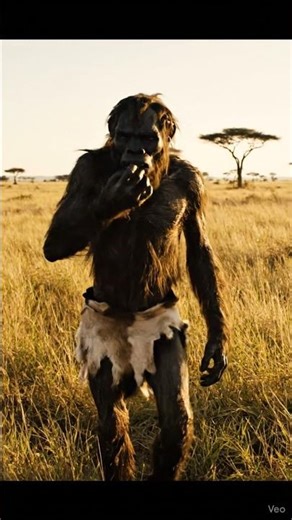 Early Hominid Cracking a Skull as a Snake Escapes | Intense Savanna Survival