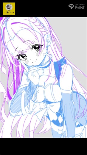 Skeb illustration, up to the rough sketch! #drawingtutorial #clipstudiopaint #artmaking #commission