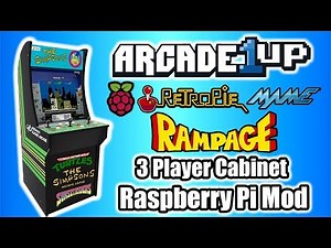 Arcade1up Rampage 3 Player Cabinet Raspberry Pi Mod