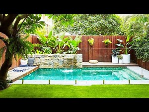 BEAUTIFUL! SMALL POOL WITH GARDEN DESIGN IDEAS | SWIMMING POOL GARDEN LANDSCAPE FOR SMALL BACKYARD