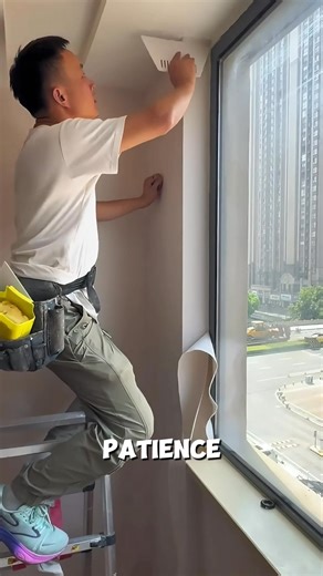 4.5K views · 12 reactions | Window wall fabric installation process #HomeRenovation #WallFinishing #SkilledHands | Katie's Soles | Facebook