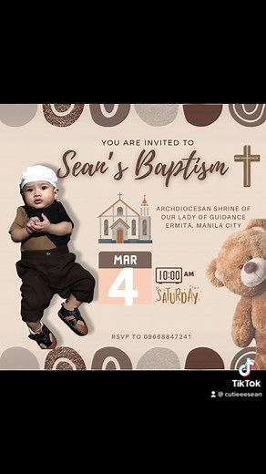 DIY baptism invitation for my baby❤️ #diyinvitations #baptisminvitations #practicalmom #babiesoftiktok #fyp @Kleenfant @Mustela Philippines @CetaphilPH