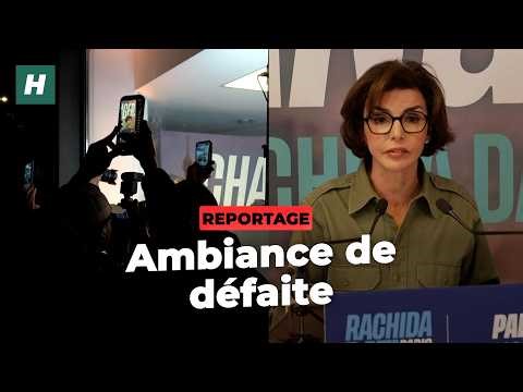At Rachida Dati's headquarters, the atmosphere on election night reflected the result.