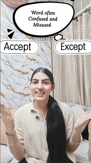 Accept and Except 🤔 meaning and use in sentence #shorts #ssc