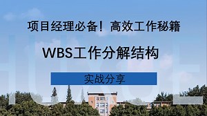 一小时掌握绘制WBS工作分解结构技巧，快速提升10倍工作效率！