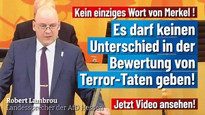 Würzburg-Attentat: Merkel schweigt, AfD beantragt Aktuelle Stunde! Während die Regierungsparteien das Würzburger Messer-Attentat durch einen Somalier regelrecht totschweigen, hat die AfD-Fraktion im hessischen Landtag eine Aktuelle Stunde im Parlament durchgesetzt. Der hessische AfD-Landesvorsitzende Robert Lambrou verdeutlicht, dass die Aktuelle Stunde sehr wichtig ist, um die Opfer nicht zu vergessen. Lambrou macht darauf aufmerksam, dass bei der Bewertung der Mordtaten von Hanau und Würzburg 
