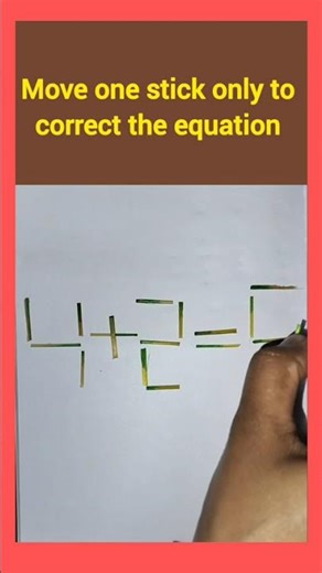 One stick Puzzle to improve concentration| Solve this equation!