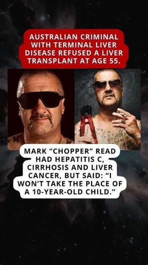 AUSTRALIAN CRIMINAL READ REFUSED A TRANSPLANT AND SHOCKED PEOPLE