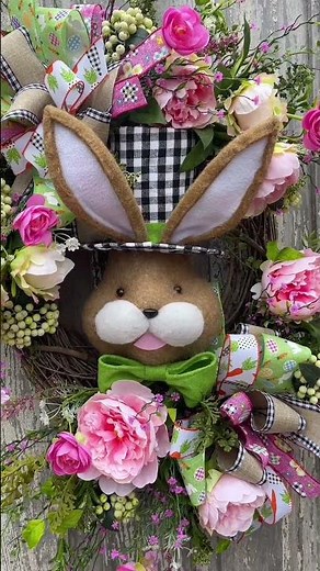 DIY Bunny Wreath with Checks | KDS LIVE Easter Wreath Tutorial