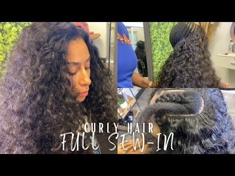 Full sew in with minimal leave out l Braidless micro-links in the leave out 😍