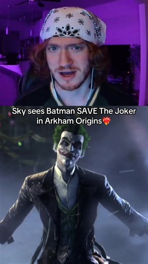 Sky sees Batman SAVE The Joker in Arkham Origins❤️‍🔥#skybfly #gaming #batmanarkham #batmanarkhamorigins #thejoker