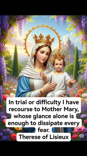 12K views · 2K reactions | In trial or difficulty I have recourse to Mother Mary, whose glance alone is enough to dissipate every fear. Therese of Lisieux #highlighteveryone | Alex Philip Joseph Torres | Facebook