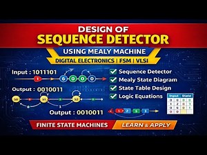 Design of Sequence Detector Using Mealy Machine | Digital Electronics | FSM | VLSI