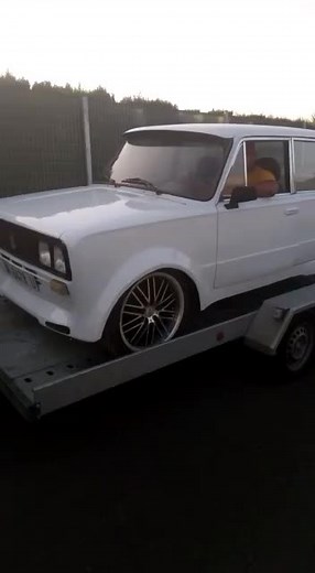 Vintage Car Transport on Flatbed Trailer