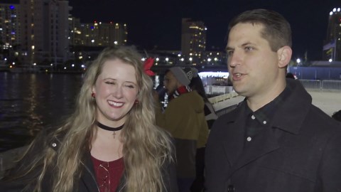 Tampa's Holiday Lighted Boat Parade makes its way through downtown