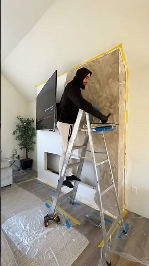 Pro tip for installing a linear fireplace 🛠️No chimney, no mess—just instant coziness.
