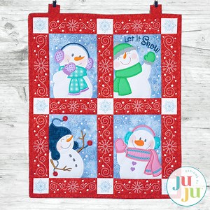 1.3K reactions · 28 shares | Do you want to build a snowman project?? ☃️ Introducing our NEW In The Hoop Build A Snowman Project!  You all loved our Snowman Tree Skirt so much that we decided to turn the snowmen designs into individual blocks so you can mix & match to create something truly one-of-a-kind! Design your own wall hanging, pillow, placemats... The sky is truly the limit!  Part of our current sale! Visit our website for more details... | Designs by JuJu | Facebook