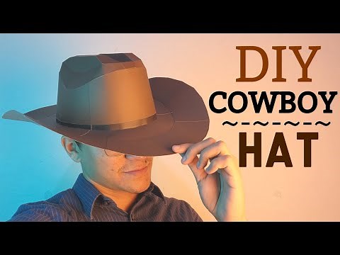 How to make a Cowboy Hat using Paper Cardboard (DIY) - Momuscraft