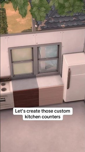 Creating Custom Kitchen Counters in The Sims 4 #thesims4 #ts4 #sims4
