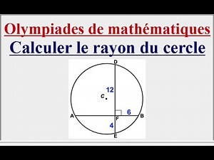 Calculer le rayon du cercle - Test SAT MATHS