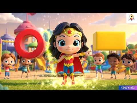 Learning Shape with Wonder Woman | Kids Learning | Learn with Fun