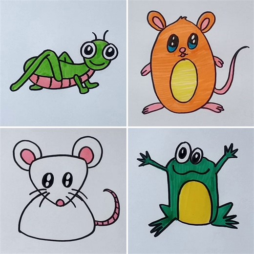 375K views · 11K reactions | How to Draw - Animal Drawings for Kids :) | Kids Art & Craft | Facebook