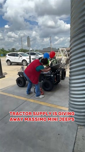 179K views · 1.1K reactions | Tractor Supply is giving away Massimo mini jeeps to promote new models and clear out their warehouses. Available to Americans over 35. Only 1 per household. Click Apply now Answer 4 questions and get yours! | Mini Jeep | Facebook