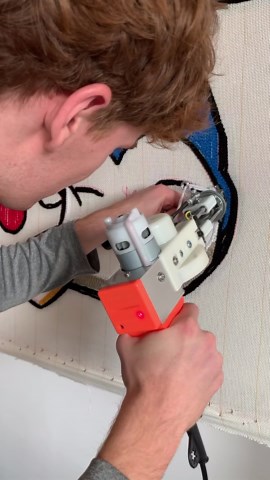 Creating a Colorful Cartoon Rug with a Tufting Gun