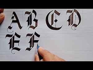 Blackletter Calligraphy || Gothic Calligraphy Alphabet|| Blackletter
