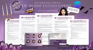 Lip Blush Tattoo Client Forms Bundle With Healing & Referral Cards, Professional Cosmetic Tattooing Essentials for PMU Artists - Etsy Canada