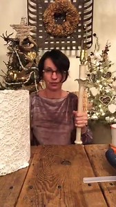 Want a Unique way to decorate a lamp shade? Watch the REPLAY of this video from last year, when I made a Doily Covered Lampshade 💕 | The Shabby Tree