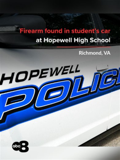 A firearm was found in a student’s car on school grounds after leaders at Hopewell High School received a tip Monday morning. According to Hopewell City Public Schools, the Hopewell High School administration received a tip that a firearm was inside a student’s vehicle on school property. School administrators and security responded immediately following the tip. They found the student, who was brought to the office while administrators investigated, officials said. Officials searched the vehicl