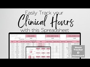 Easily Track your Clinical Hours for School with this Spreadsheet Template, Residency Hours Log