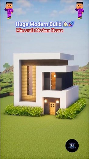 Minecraft EASY Big Sized Modern House Build 🏡✨ #minecraft #minecraftbuilding