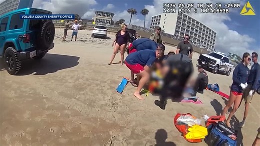 Driver runs over man's head while sunbathing on Florida beach