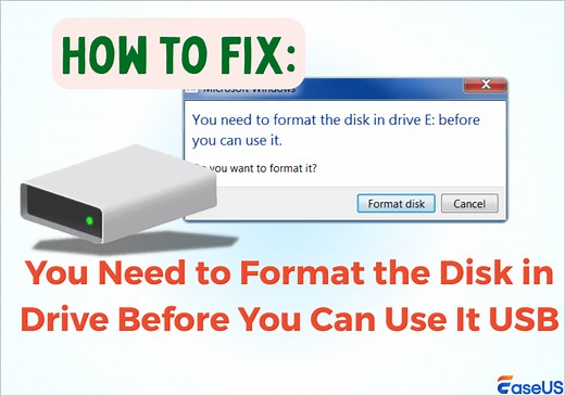 Fix: Need to Format the Disk in Drive Before You Can Use It USB