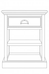 Bedside Table Technical Drawing | DIY Furniture Plan | Digital Download Blueprint - Etsy Canada