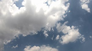 white clouds and sky