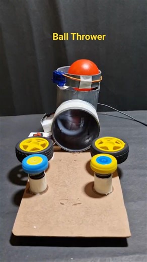 Automatic ball thrower basic Model #experiment #science #shorts #shortvideo