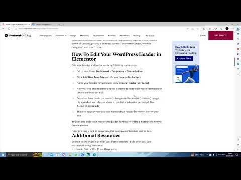 ✅ How To Design Header in Elementor (Full Guide)